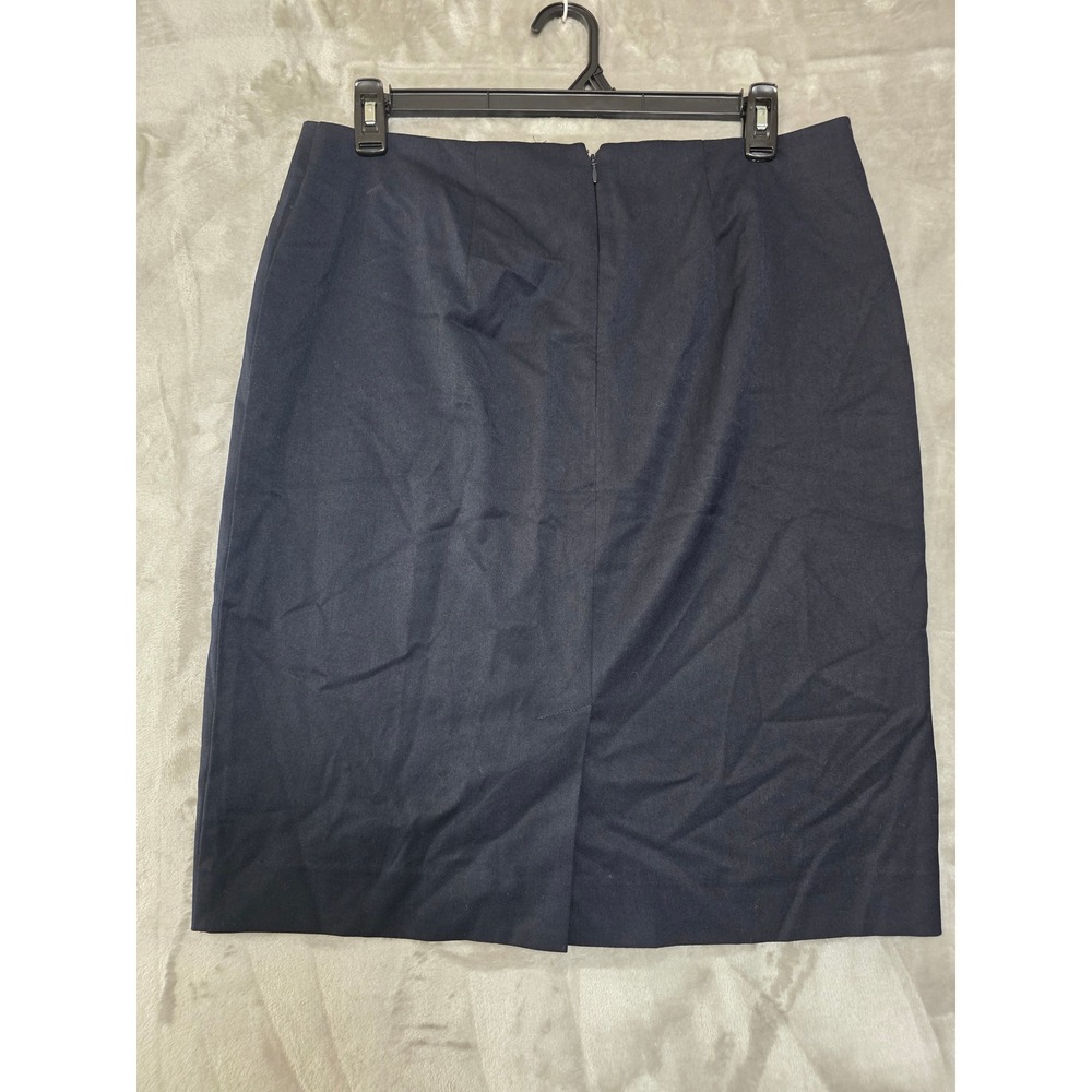 Merona Womens Navy Blue Stretch Pencil Skirt Size 14 Career Office Workwear - Picture 3 of 6